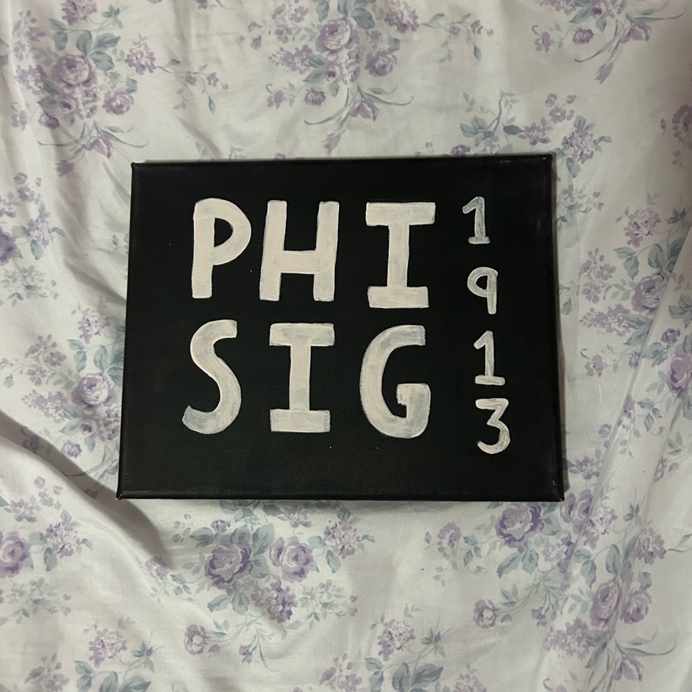 Phi Sigma Sigma Sorority Phi Sig 1913 Canvas Painting